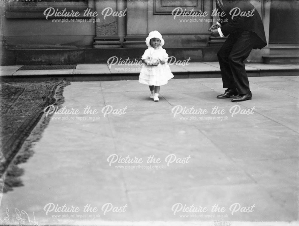 Unidentified child, guest at the wedding of Lady Rachel Cavendish to Hon John Stuart, 1923