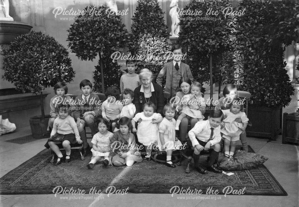 Grandchildren of the 9th Duke of Devonshire possibly with their great grandmother, 1928