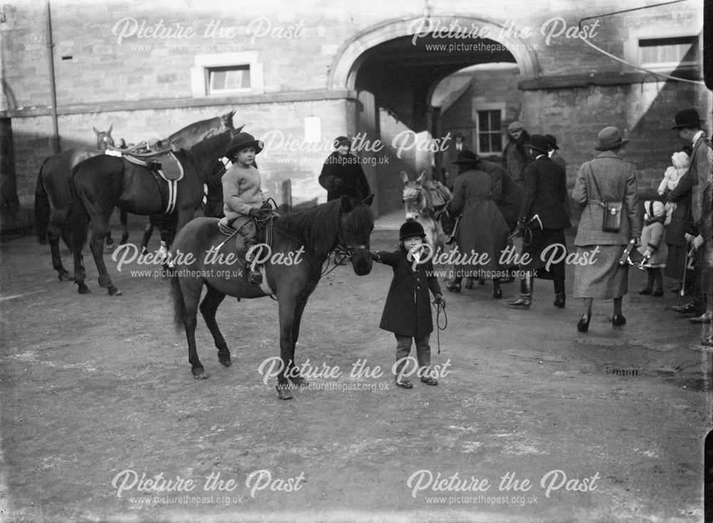 Horse riding at the Chatsworth stables, 1922