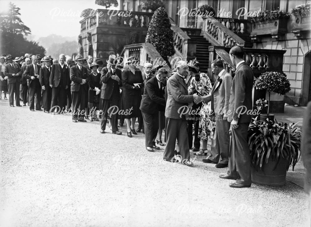 Reception line on occasion of Lord Hartington becoming 10th Duke of Devonshire, 1939