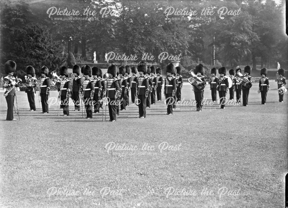 Band of pipes and drums on occasion of Lord Hartington becoming 10th Duke of Devonshire, 1939