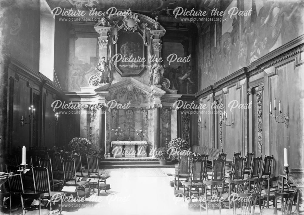Chapel at Chatsworth on the occasion of the wedding of Lord Charles Cavendish to Miss Adele Astaire,