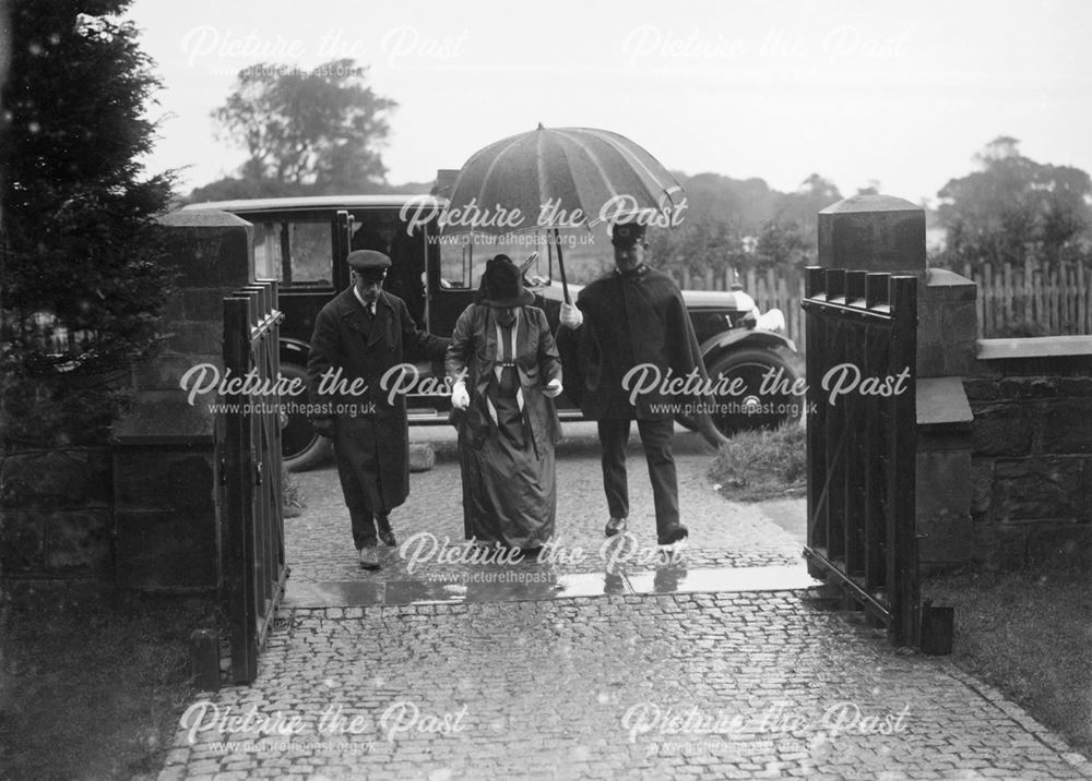 Maude, Lady Baillie at a Cavendish family christening at Ranger House, 1924