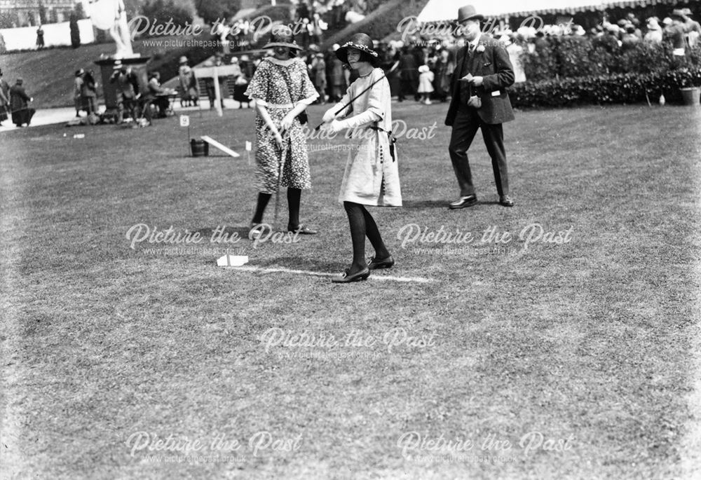 Pitch and putt at Garden Fete, Chatsworth House, 1922