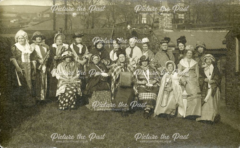 Primitive Methodist Whack and Puffin Band, Hayfield, c 1927