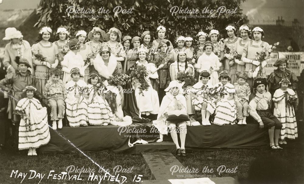 Hayfield May Day Festival Queen and her Attendants, 1932