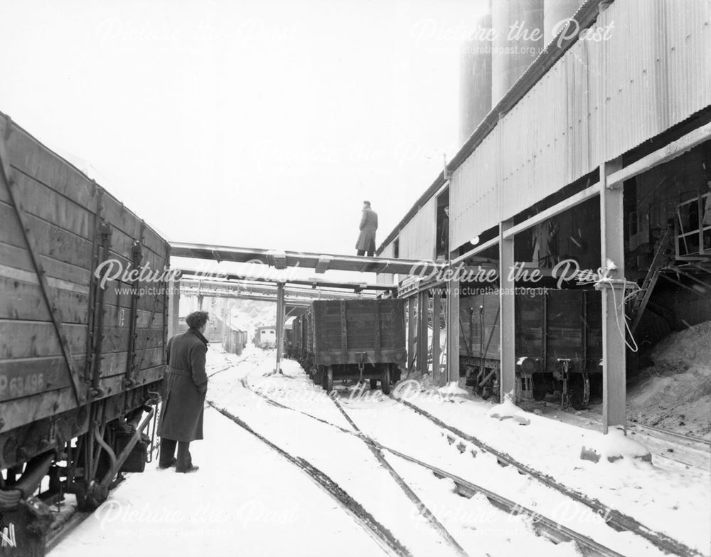 Loading platform, Ryan and Somerville's Works, Hindlow, 1954                                        