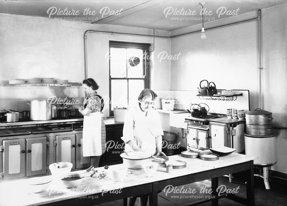 Kitchen, Evelyn Devonshire Red Cross Residential Home, Park Road, Buxton, 1939                      