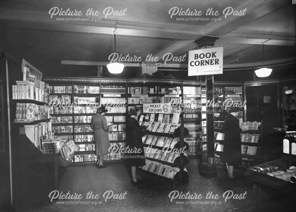 Book department and library, Boots, Spring Gardens, Buxton, 1941                                    