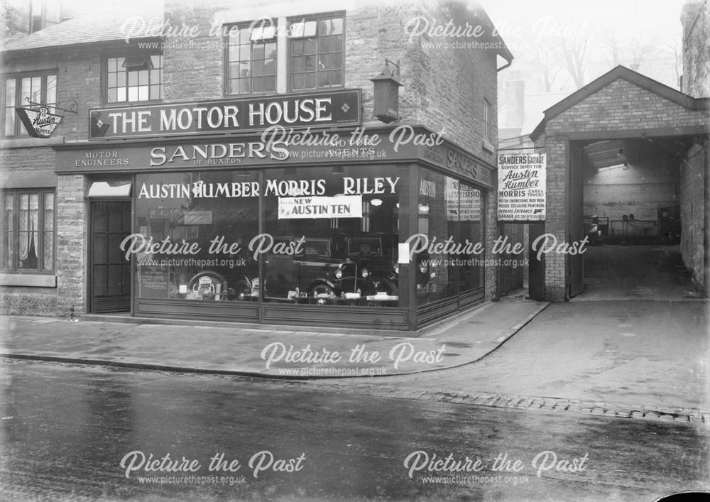 Sander's Garage Showroom, Spring Gardens, Buxton, 1932                                              