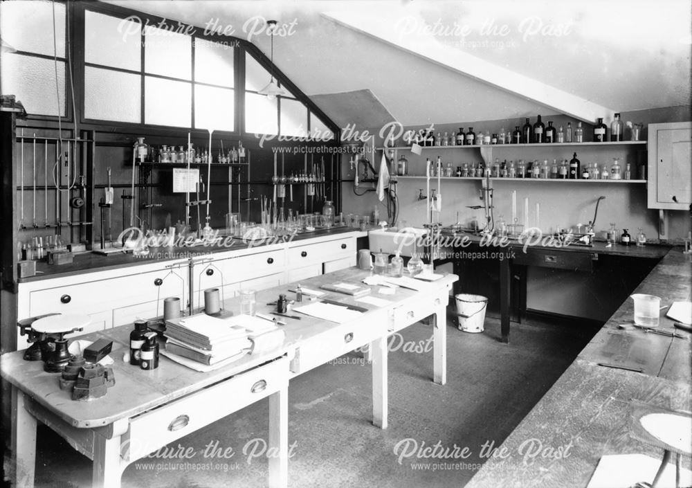 Laboratory, Devonshire Royal Hospital, Devonshire Road, Buxton, c 1936                              