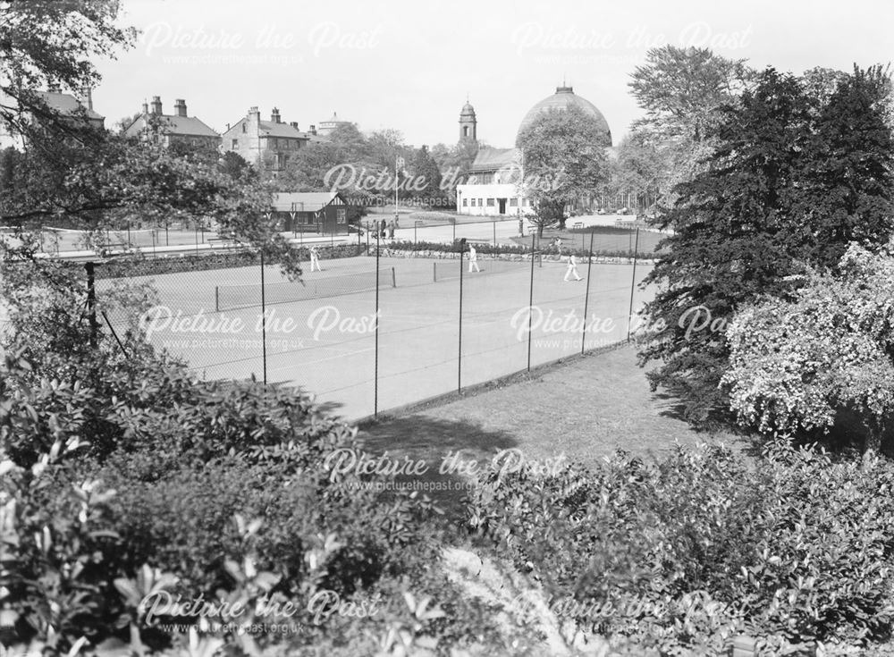 Tennis Courts, Pavilion Gardens, Buxton, c 1935