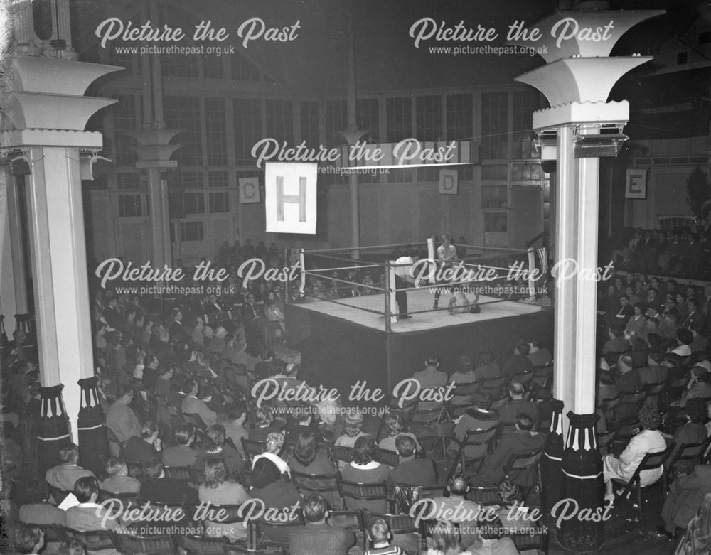 Wrestling Match, Large Concert Hall, Pavilion Gardens, Buxton, c 1960