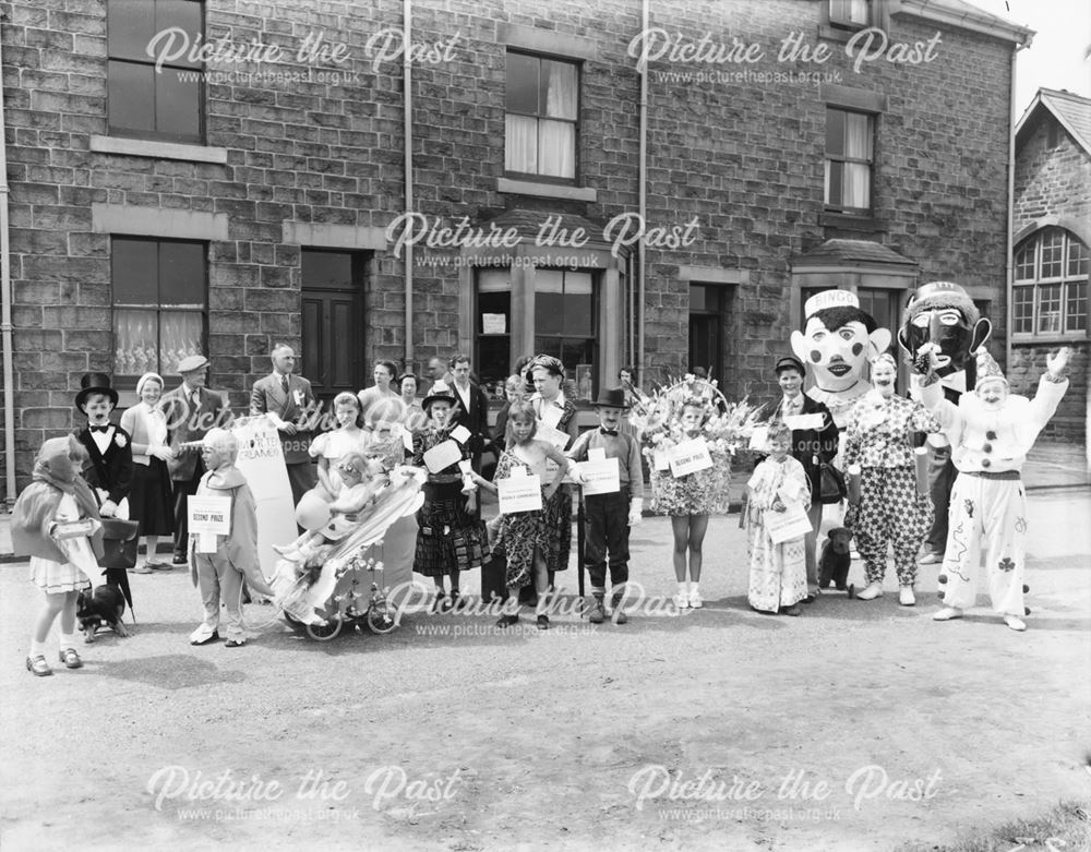 Well Dressing Troupe, North Road, Fairfield, Buxton, 1955