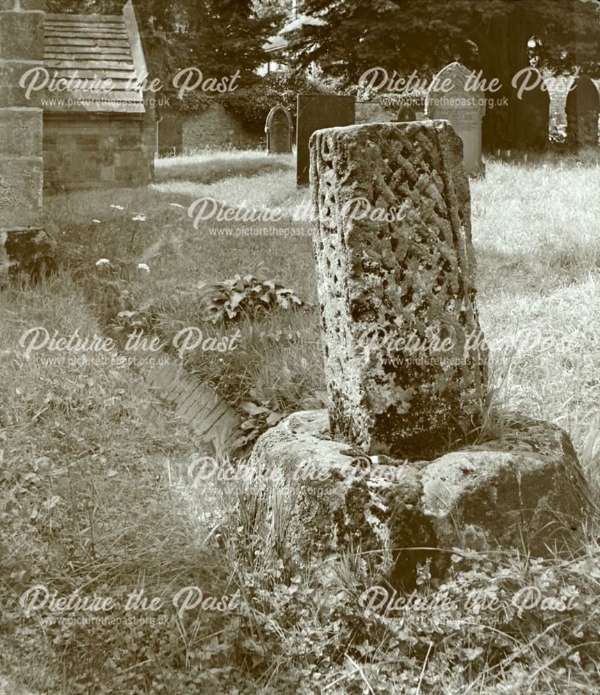 Saxon Stone Cross, St Peter's Churchyard, Church Street, Alstonefield, Staffordshire, c 1930s