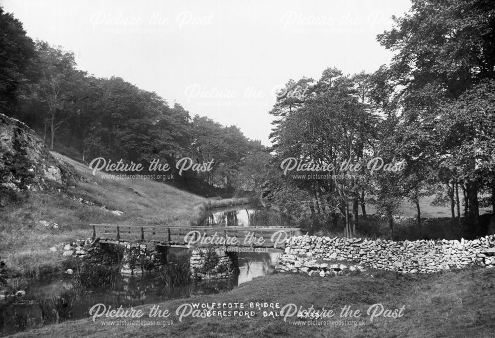 Wolfscote Bridge, Beresford Dale, c 1930s