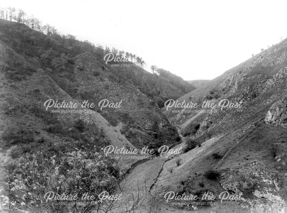 Dale to north of Wetton Hill