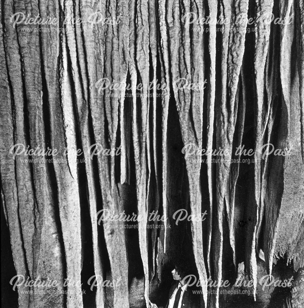 curtain of stalactites, unknown location, c 1930s ?