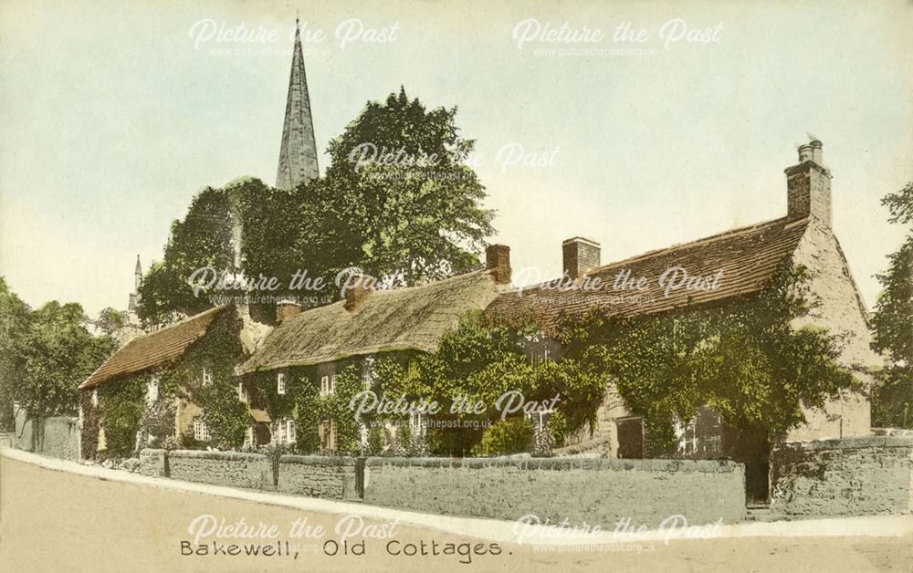 Cottages on South Church Street, Bakewell, c 1908