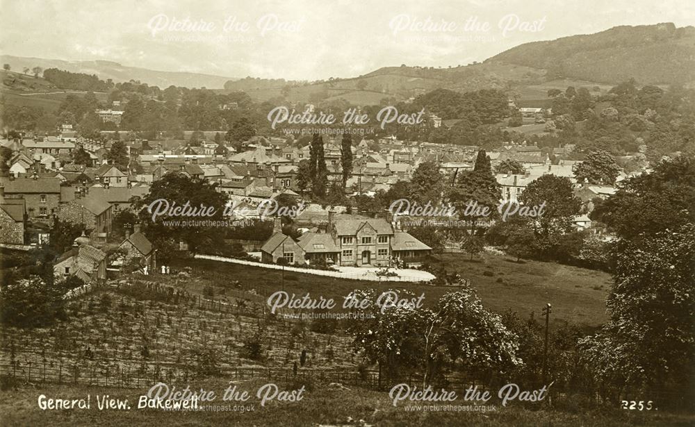 Cottage Hospital and General View of Bakewell, c 1920s