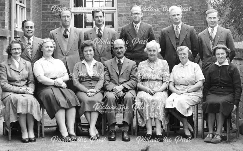 Teaching Staff at Pinxton, July 1957