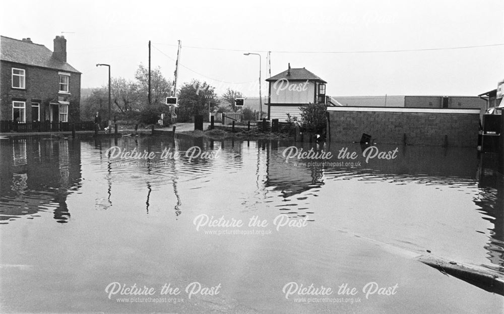 Flooding at Pinxton Wharf, Pinxton