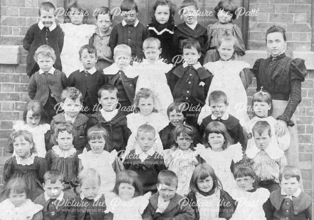 Class of mixed infants with female teacher