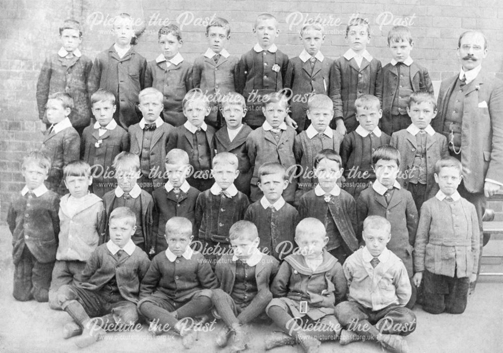 An Unknown School Boys Class with male teacher