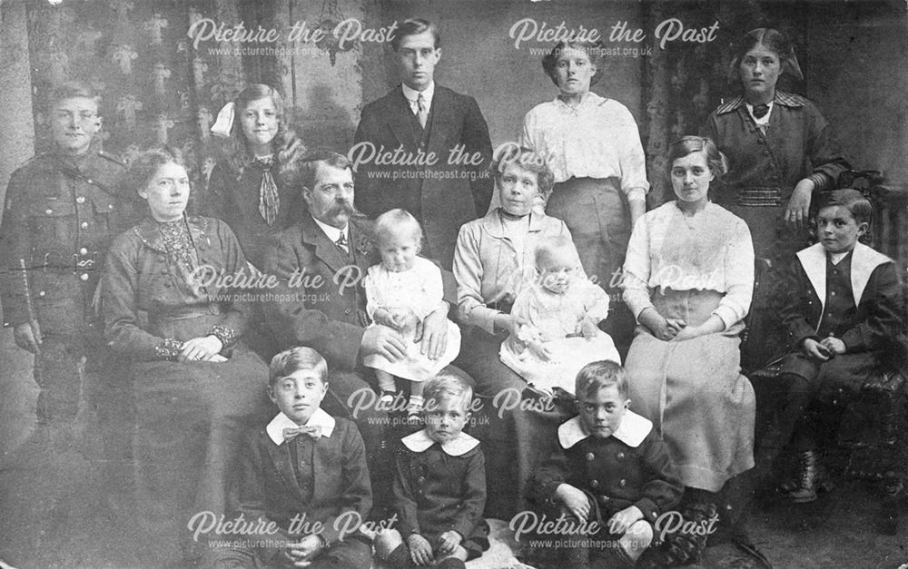 The Rice Family, Elmton Road, Creswell, c 1900
