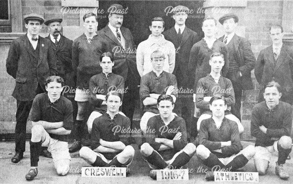 Creswell Athletics Football Team, Miners Welfare Club, Creswell, c 1916-17