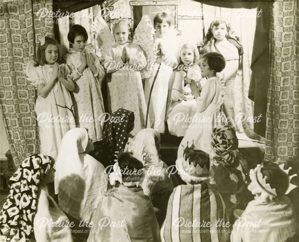 Children perform a Nativity Play, Shirebrook