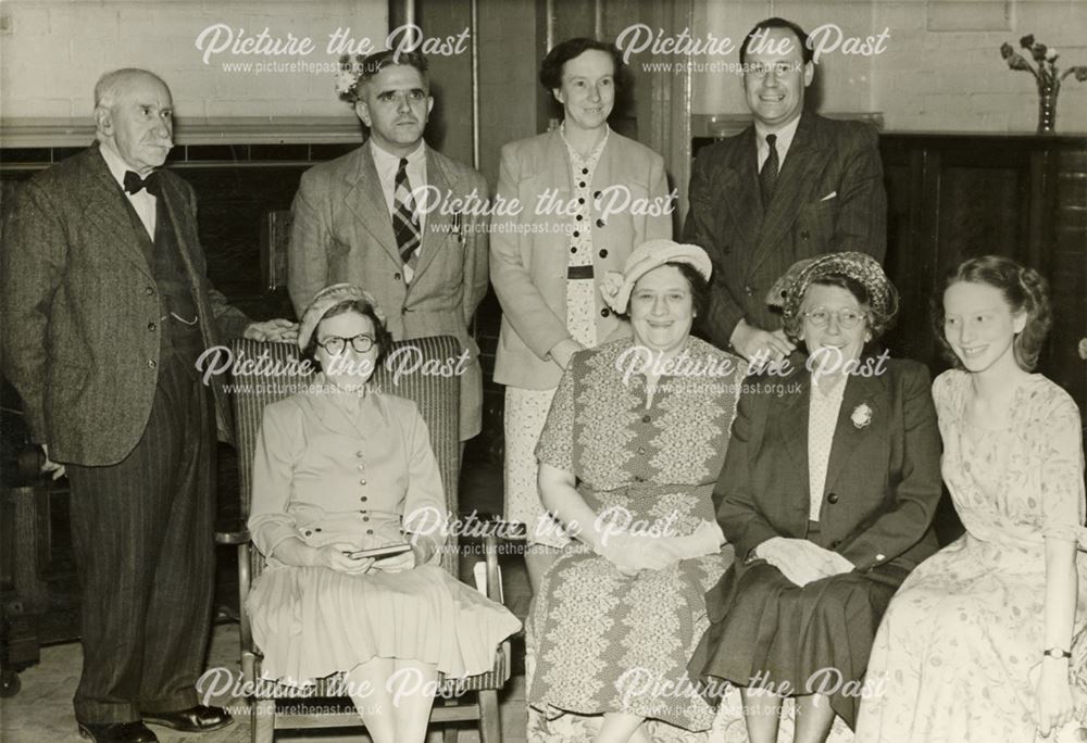 Group picture, including 'Daddy' Wray and Mrs Wray, Shirebrook