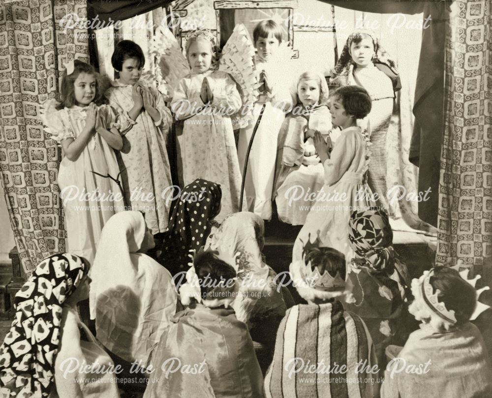 Children perform a Nativity Play, Shirebrook