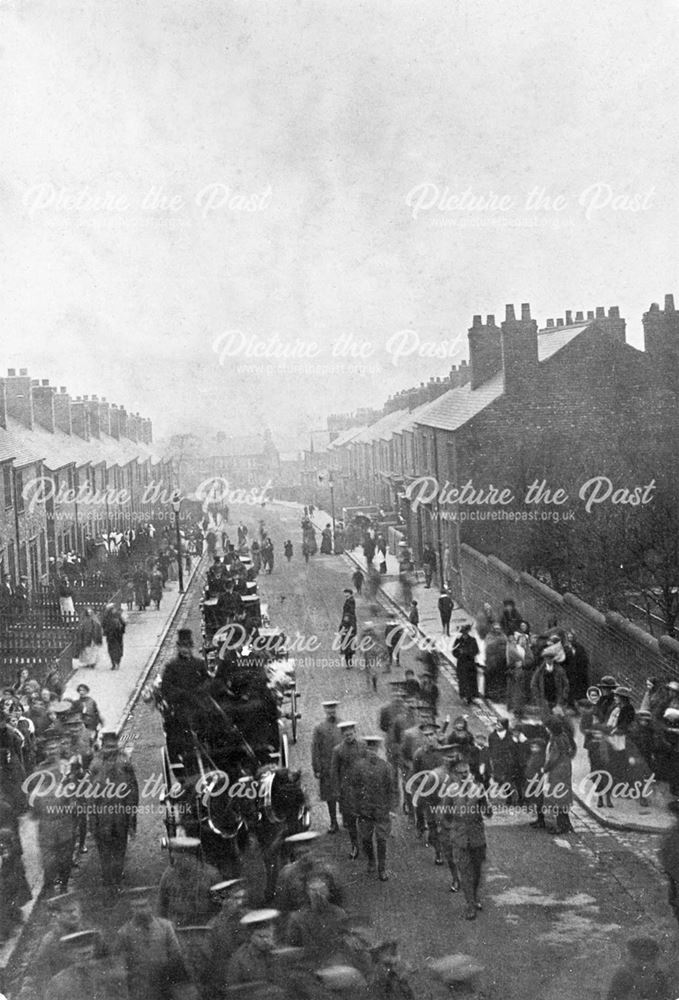 Possibly a Funeral Procession with Military Escort in Carr Vale