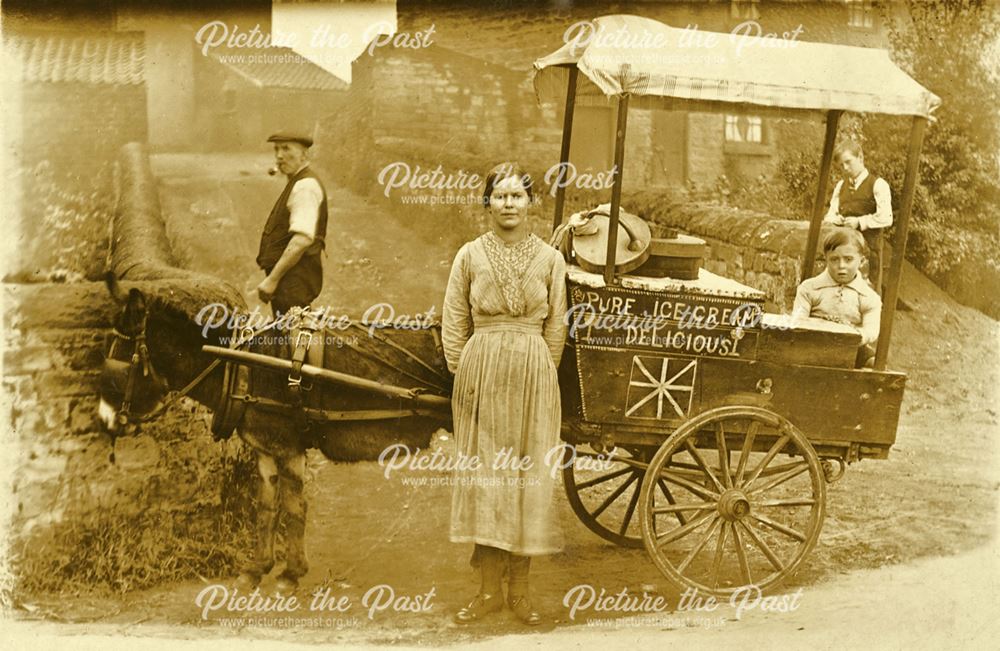 Ice cream seller and donkey cart - Bolsover