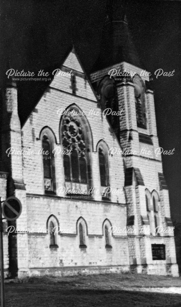 Trinity Methodist Church floodlit