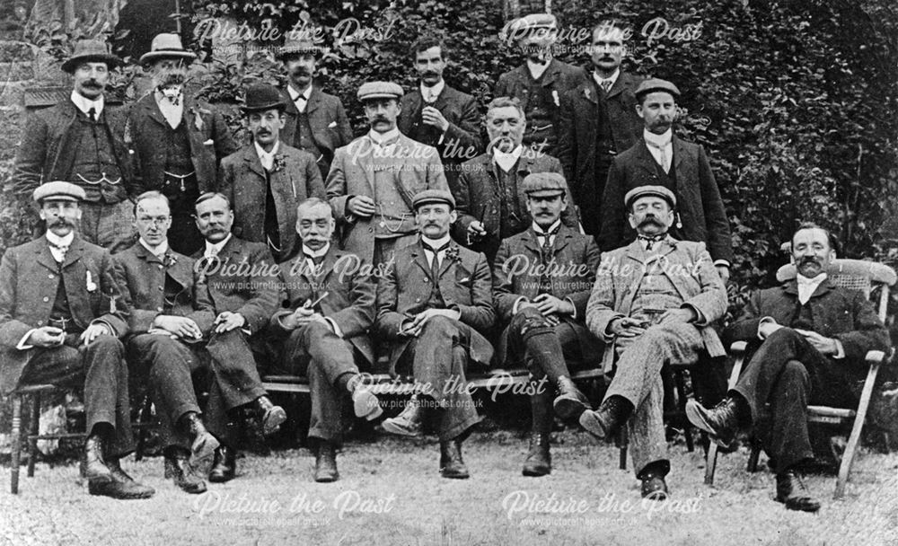 Unidentified group of men from Bolsover, c 1900