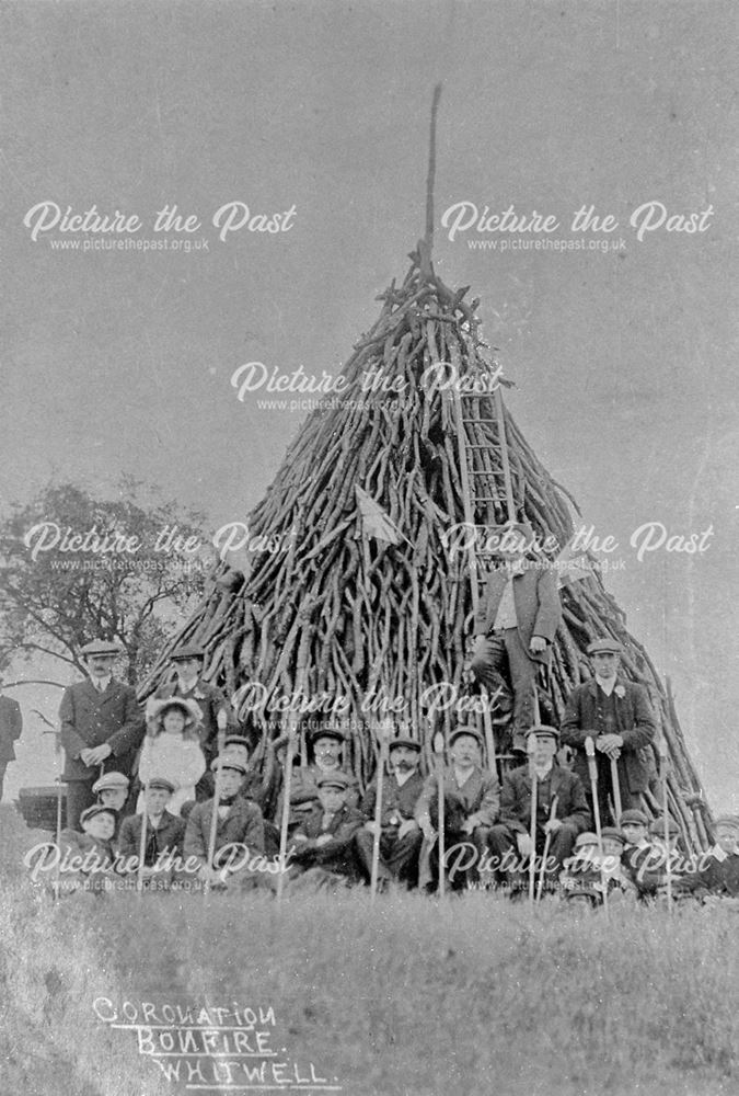 Coronation Bonfire, Whitwell, 1911