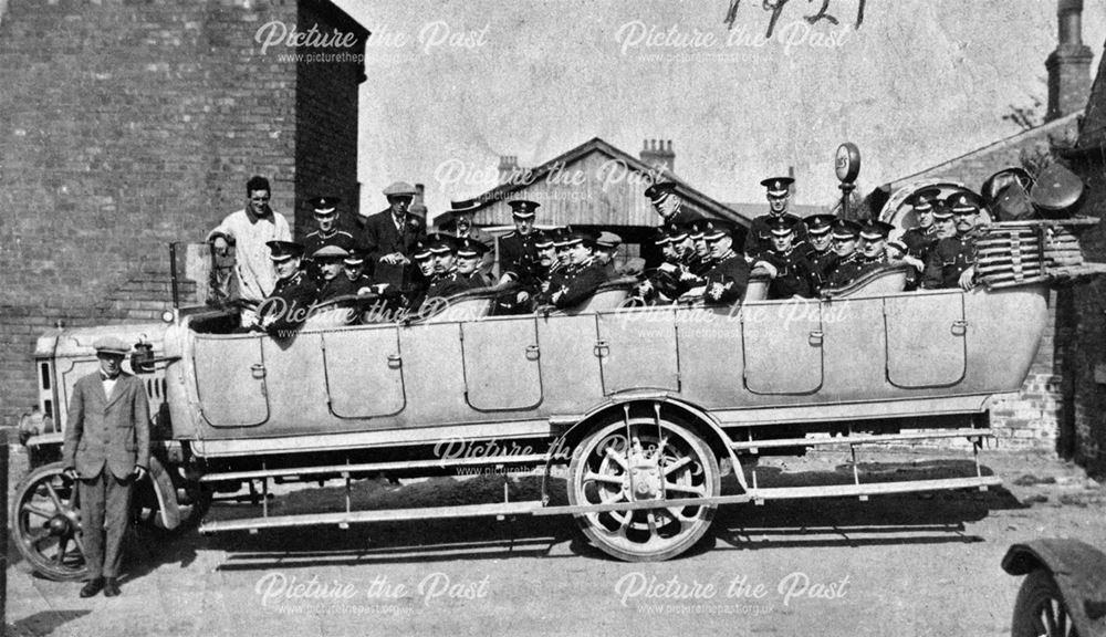 Transporting Whitwell Band in a Charabanc, Whitewell, 1921