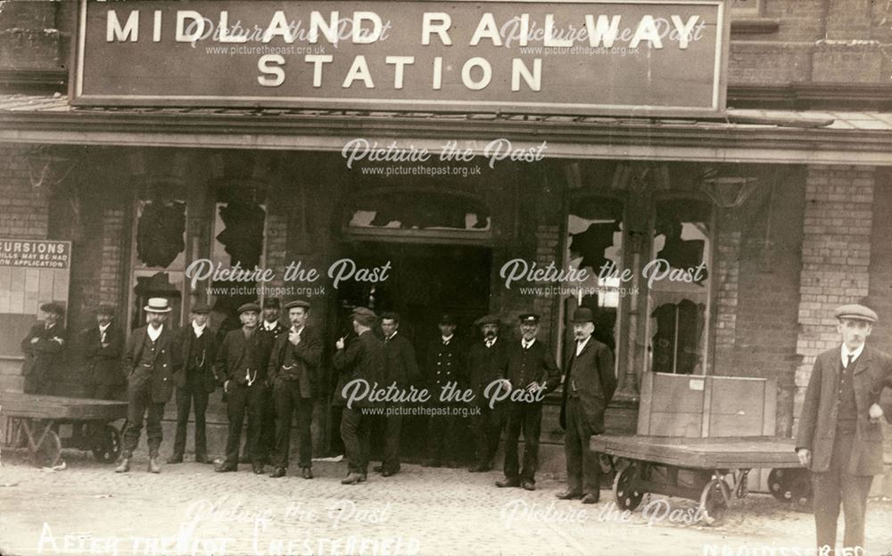The Midland Railway Station, after the 1911 Riot.