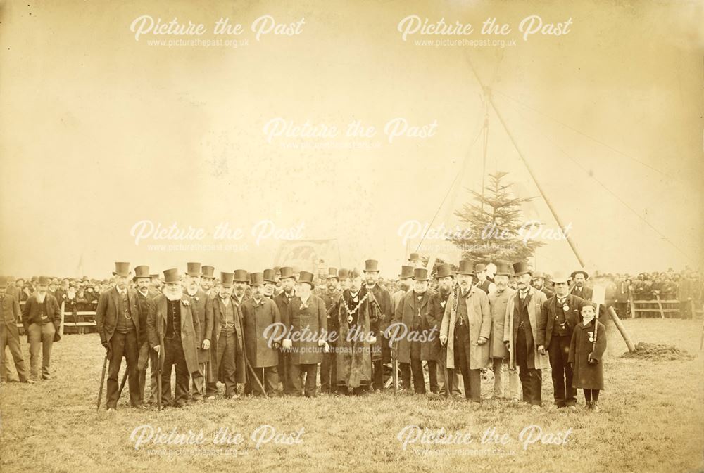 The Mayor and Town Council at the dedication of Queen's Park in Sept. 1887.