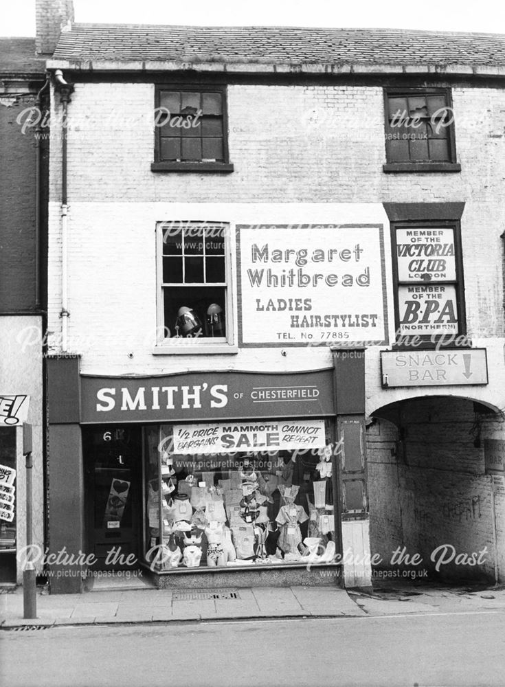 Low Pavement - Smith's clothes shop and Margaret Whitbread Ladies' Hairstylist