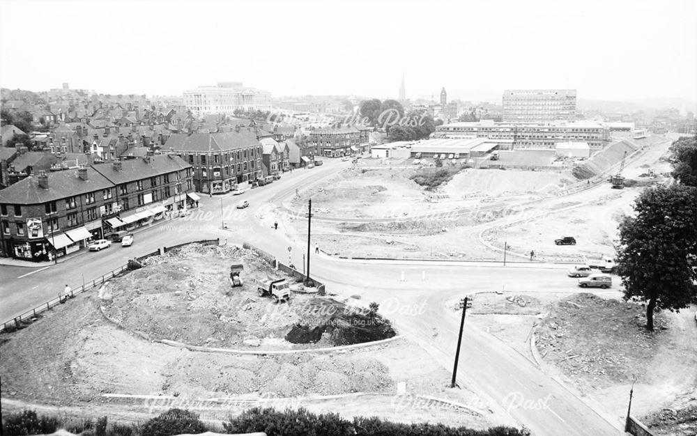 West Bars roundabout construction, 1963