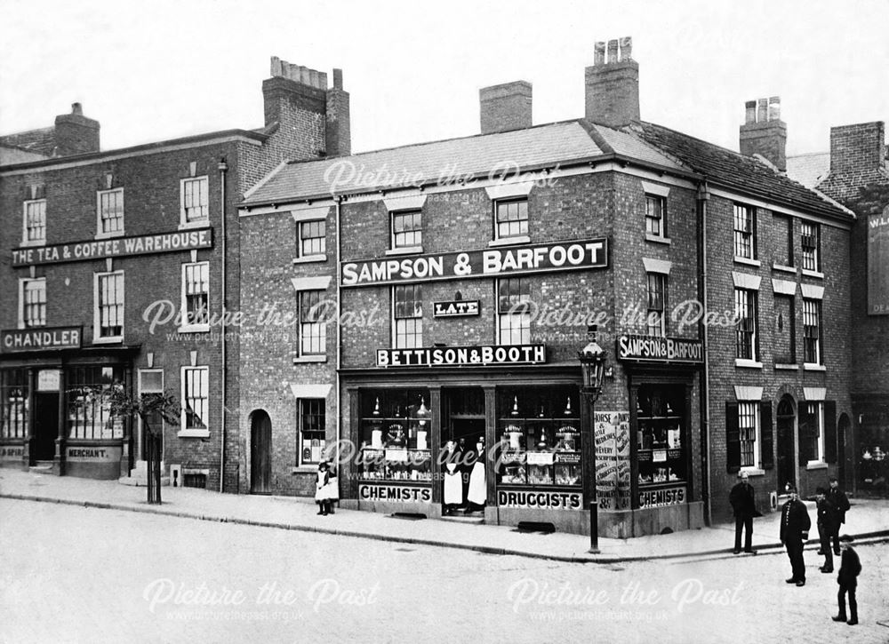 Sampson Chemists, Market Place, Chesterfield, c 1890