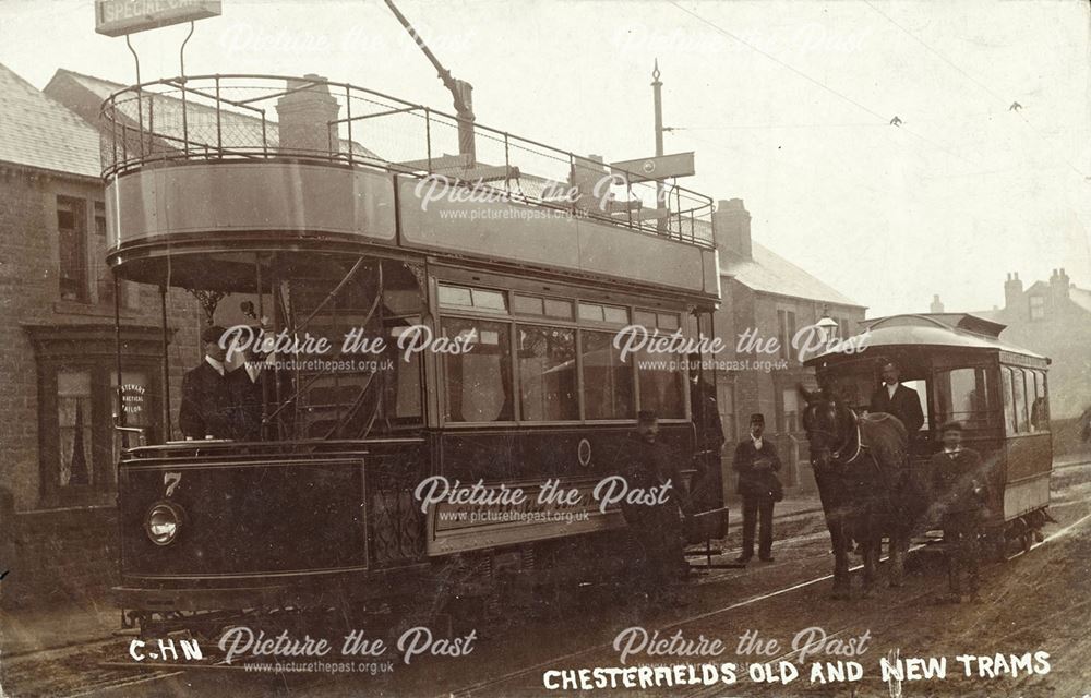 Chesterfield's old and new trams
