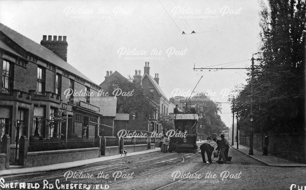 A Brampton Tram (car no 6) on Sheffield Road