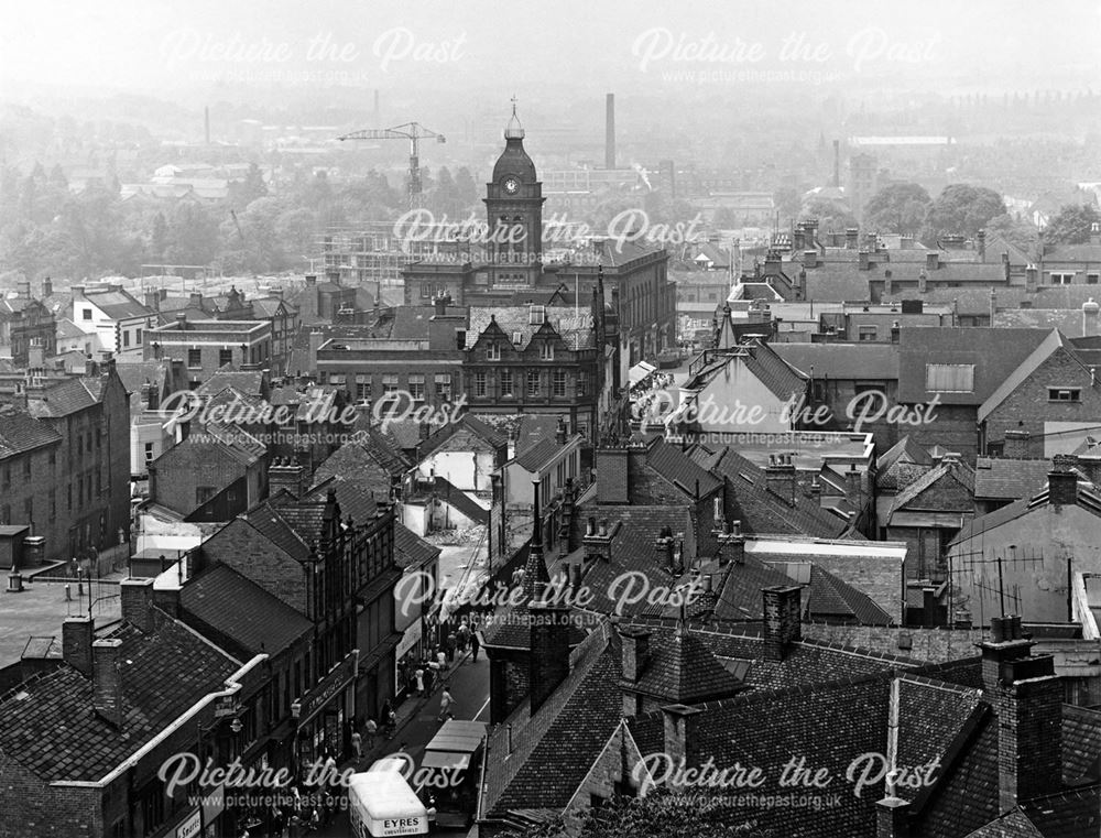 View towards the Market Hall from the Crooked Spire