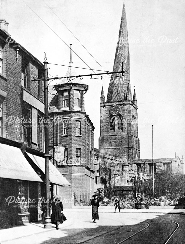 The Parish Church seen from the junction of Burlington Street and Stephenson Place
