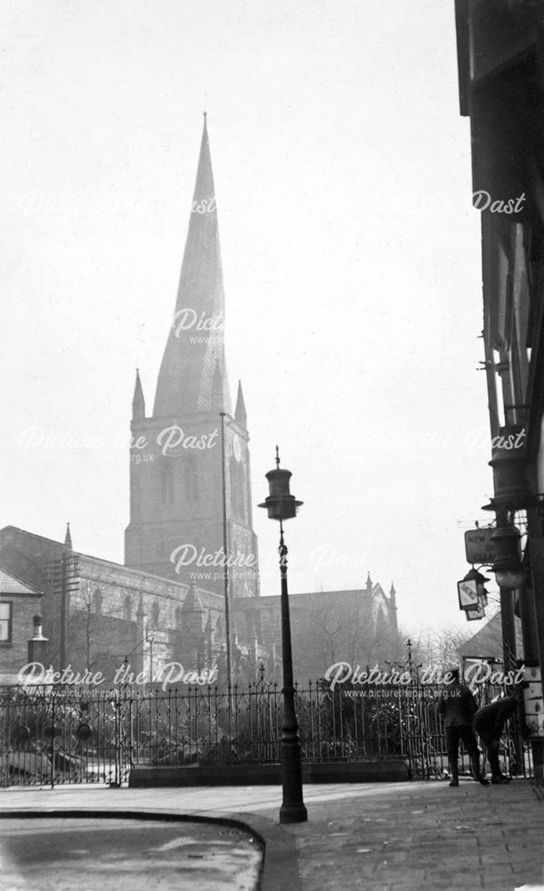 The Alpine Gardens and Parish Church seen from the junction of Burlington Street and Stephenson Plac