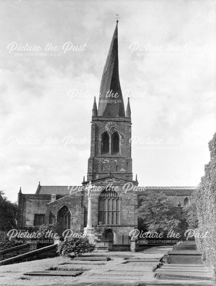 St Mary's and All Saints' - Chesterfield Parish Church - showing the Calvary Cross War Memorial